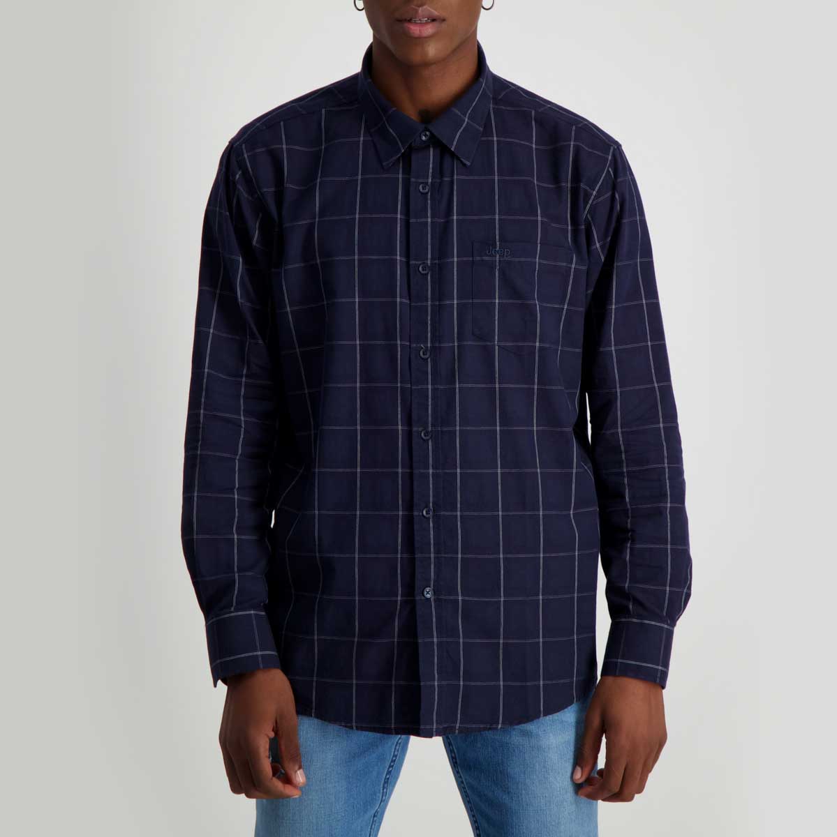 JEEP MENS LONG SLEEVE CHECK SHIRTS 