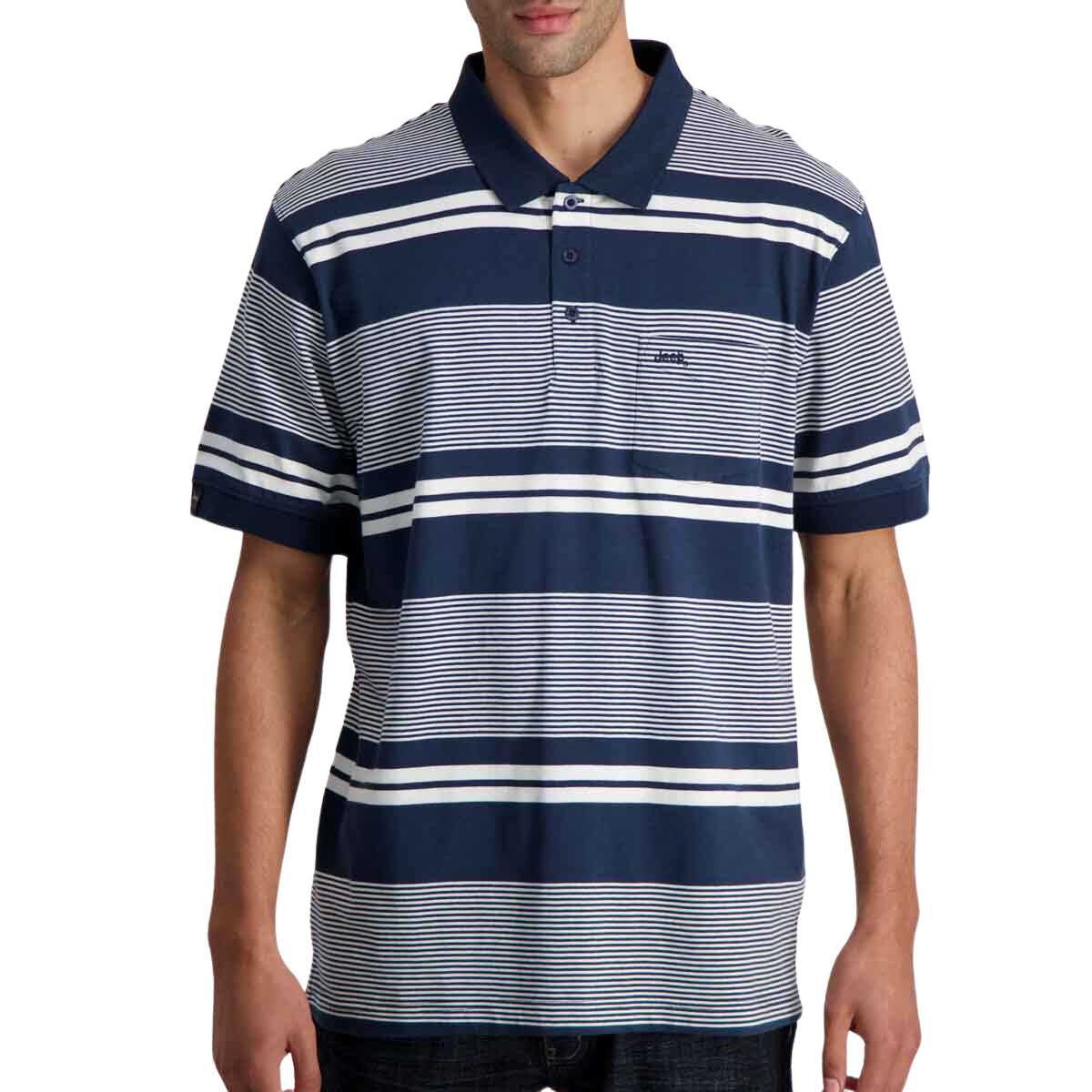 JEEP MENS MULTI STRIPE GOLFERS