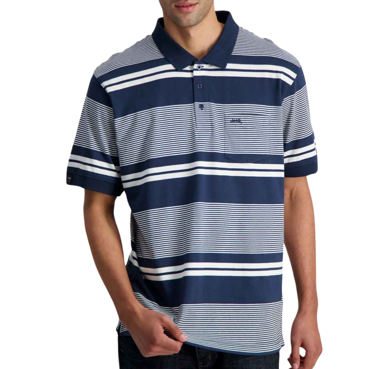 JEEP MENS MULTI STRIPE GOLFERS - Image 2