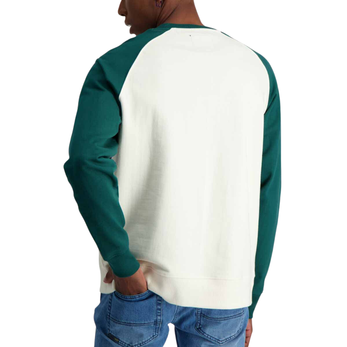 JEEP MENS COLOUR BLOCK CREWNECK SWEATER - Image 4