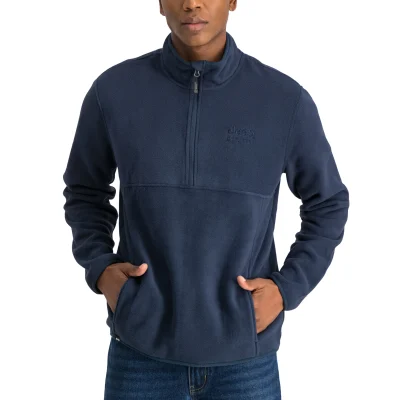 JEEP MEN'S POLAR FLEECE FUNNEL NECK SWEAT