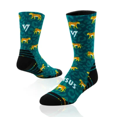 VERSUS LEOPARD ACTIVE CREW SOCKS